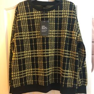 Plaid yellow sweater